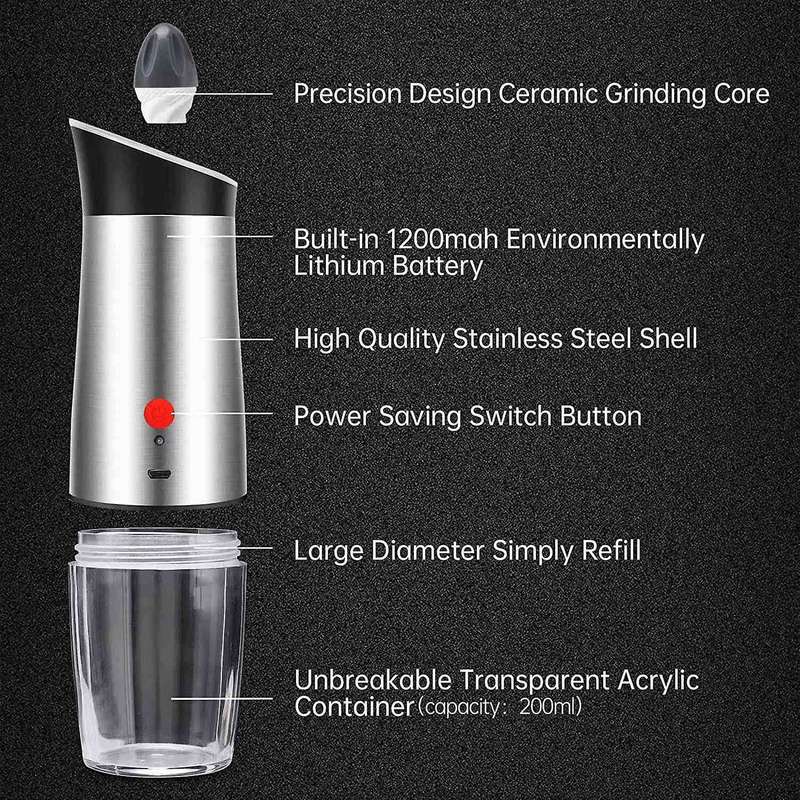 Pepper Grinder Salt Mill Shaker,adjustable Coarseness