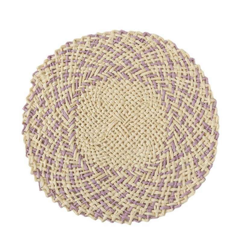 Handmade Paper Woven Round Place Mats Paper Fiber Table Placemats