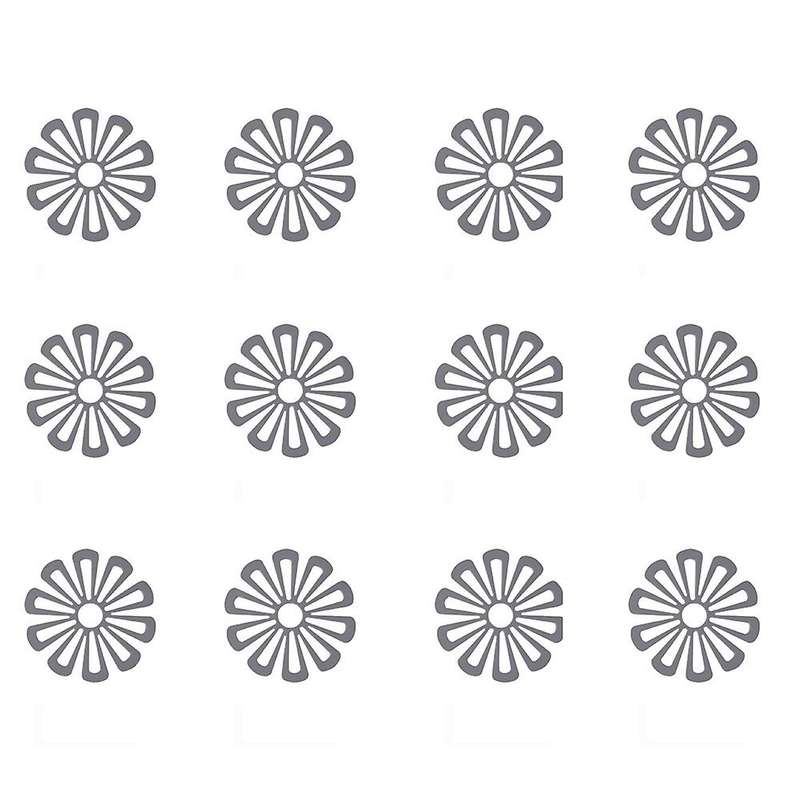 12pcs Kitchen Pot Mat for Hot Pots Pans Holder Coasters (gray)
