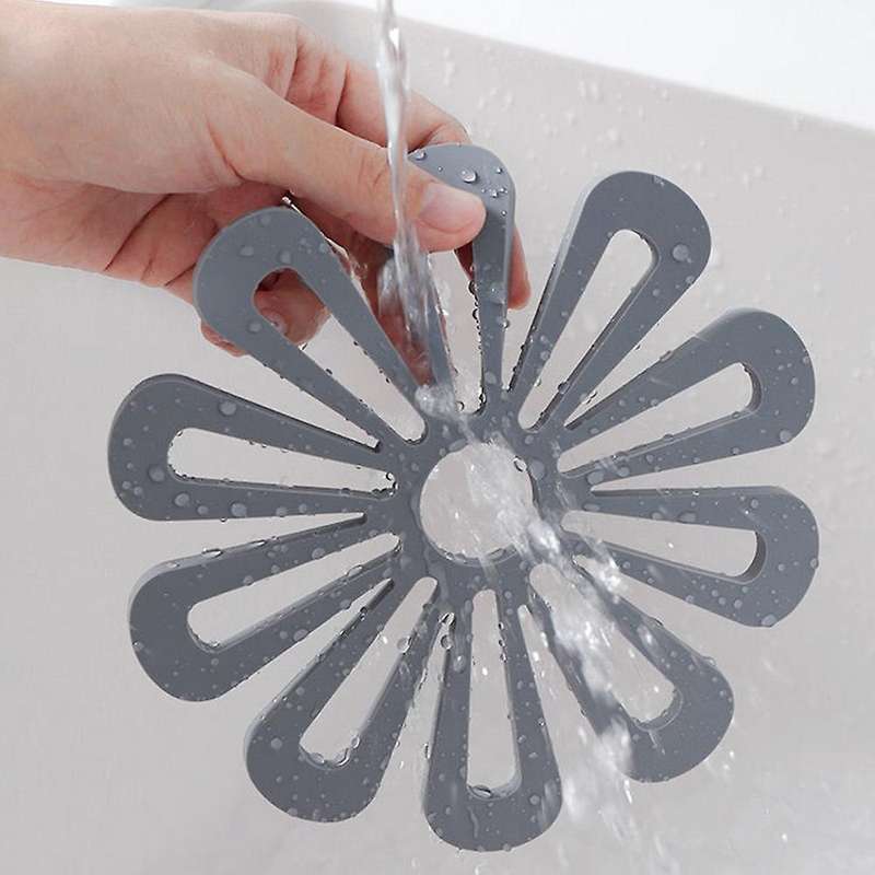 12pcs Kitchen Pot Mat for Hot Pots Pans Holder Coasters (gray)