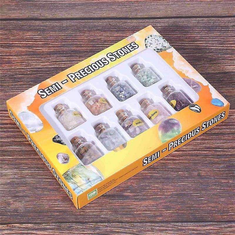 3 Box Of 27 Bottles Mini Natural Semiprecious Gem Stone