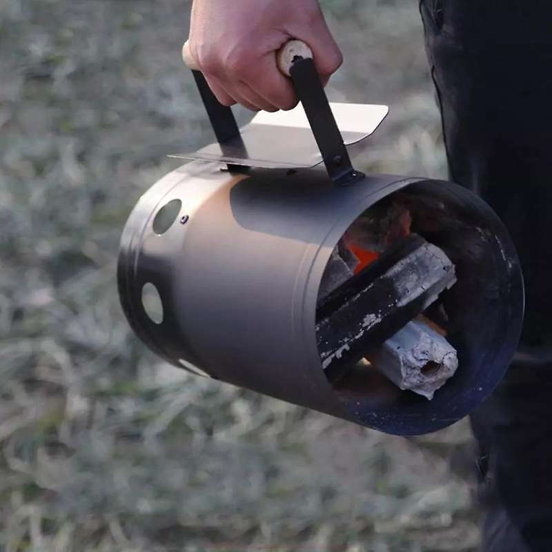 Barbecue Tools Charcoal Ignition Barrels Bamboo Chimney Starter