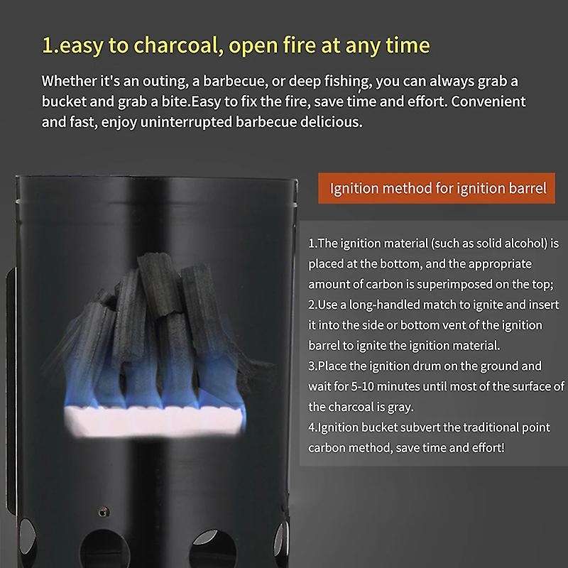 Barbecue Tools Charcoal Ignition Barrels Bamboo Chimney Starter