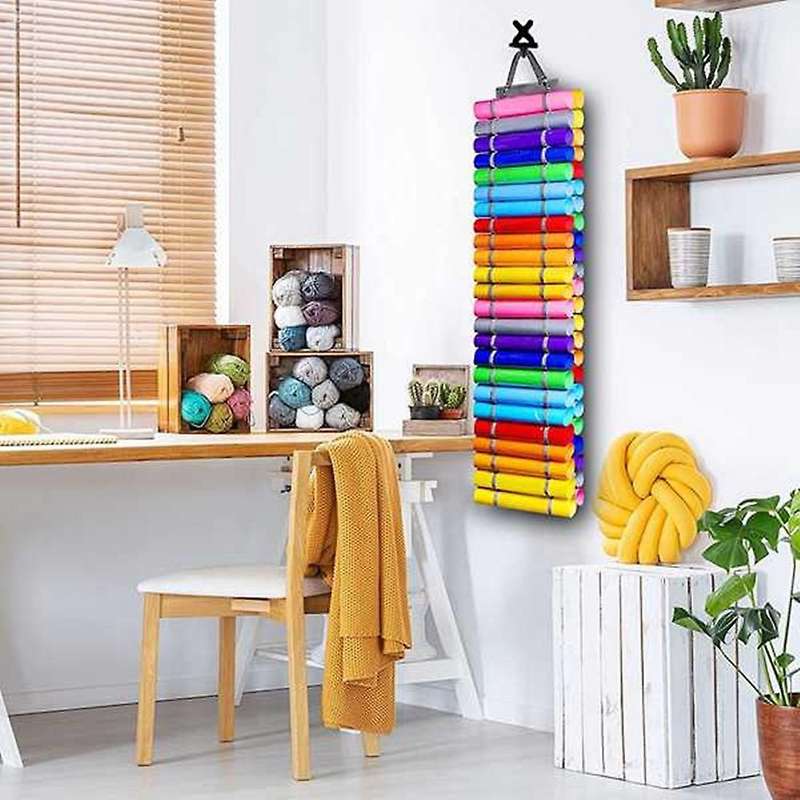 Vinyl Roll Holder 48 Compartments Hanging Holder for Craft Room