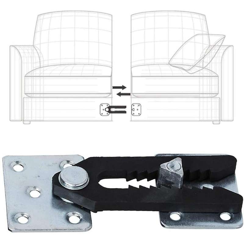 Sectional Couch Connector,4 Pcs Metal Sofa Joint Snap Alligator Style