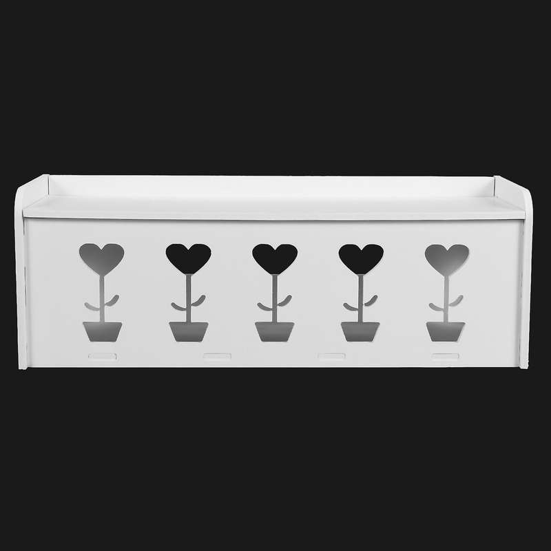 2x Rectangular Wire Management Socket Power Strip Cord Storage Boxes