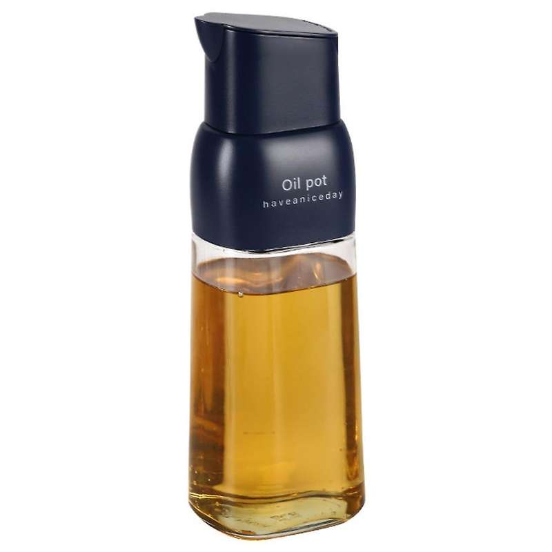 Glass Oil Can Opening & Closing Oil Bottle Container(blue)