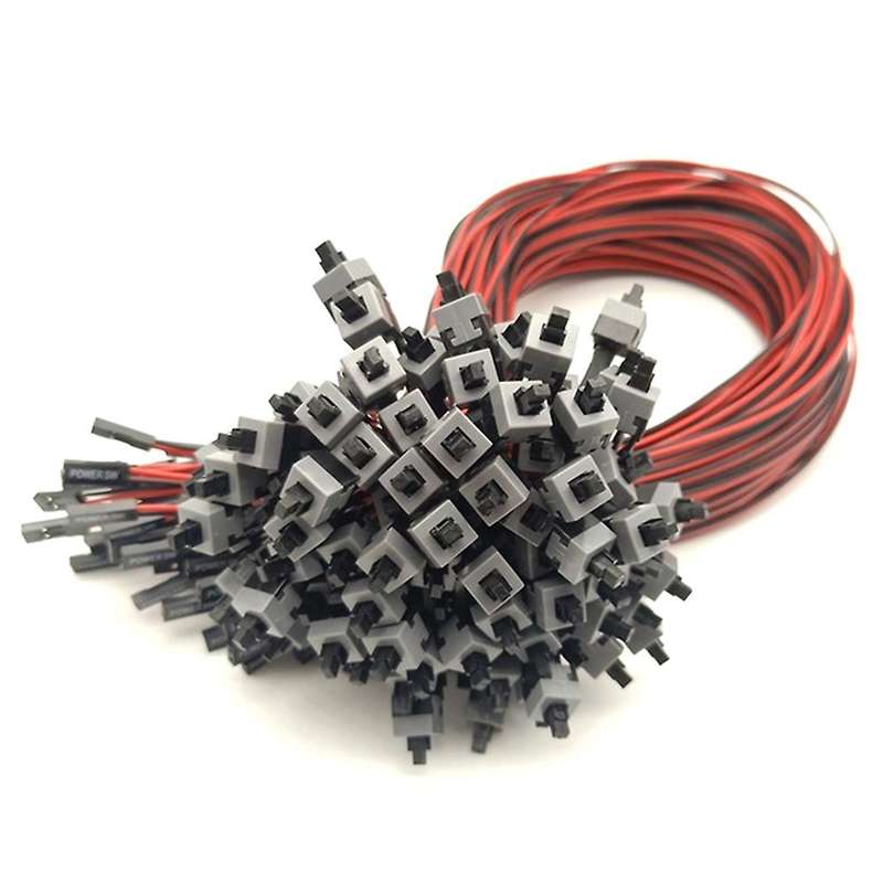 Sw Pc Power Cable On/off Push Button Atx Computer Switch Wire 50cm