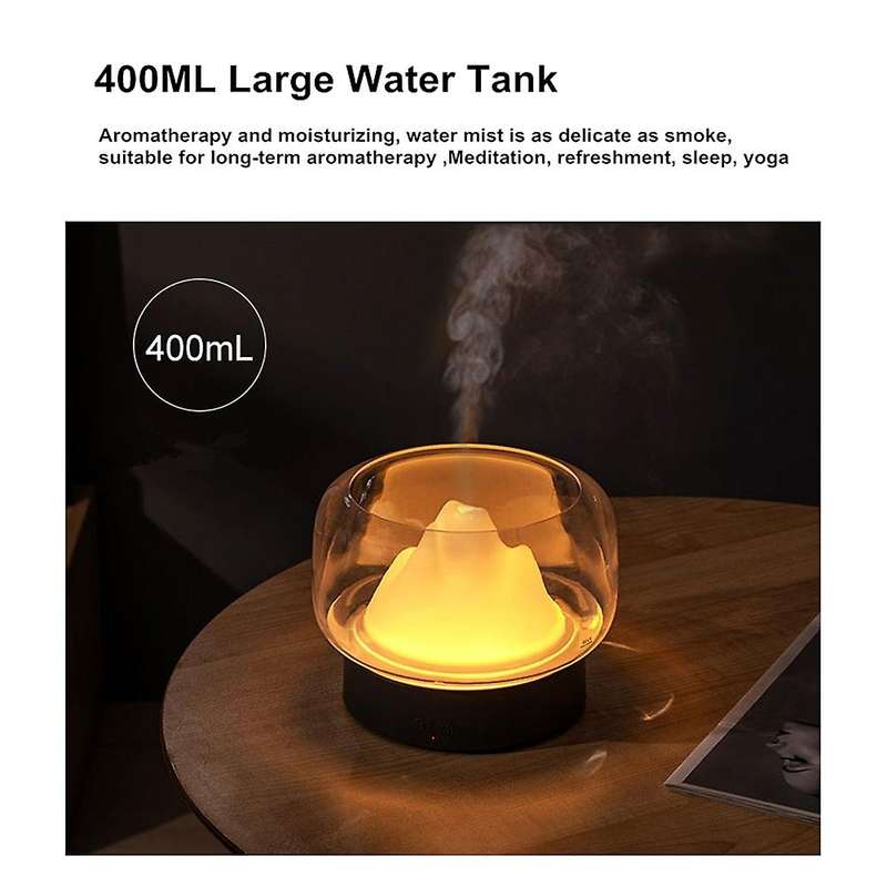 Aroma Diffuser 400ml Mountain View Essential Oil Humidificador(white)
