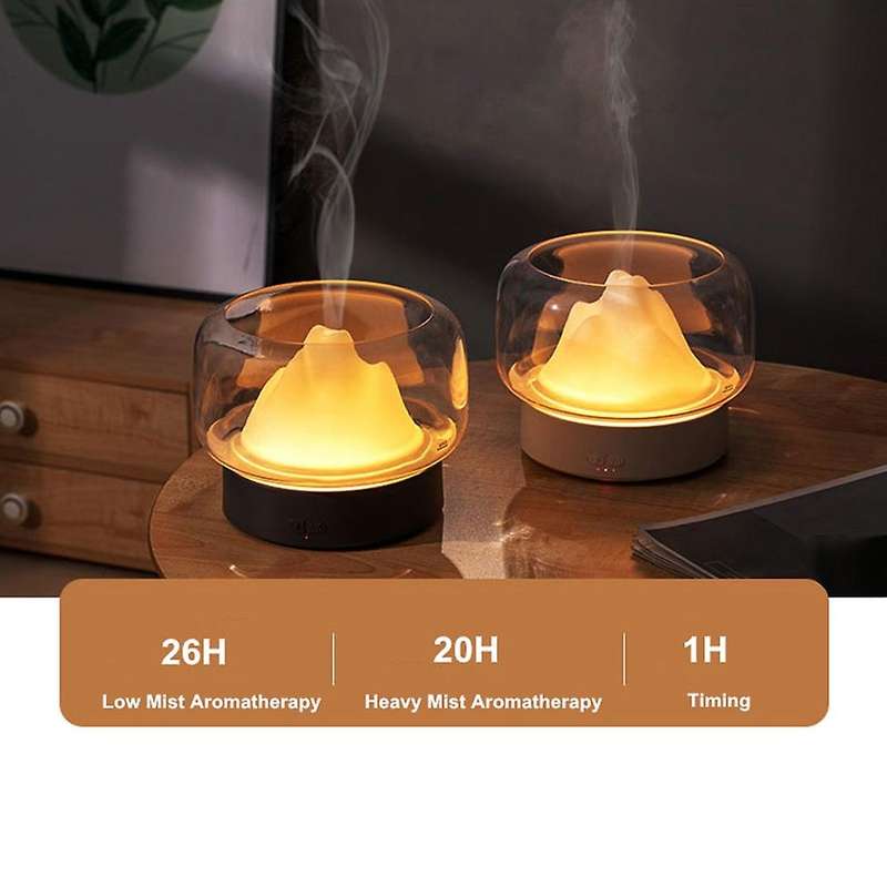 Aroma Diffuser 400ml Mountain View Essential Oil Humidificador(white)