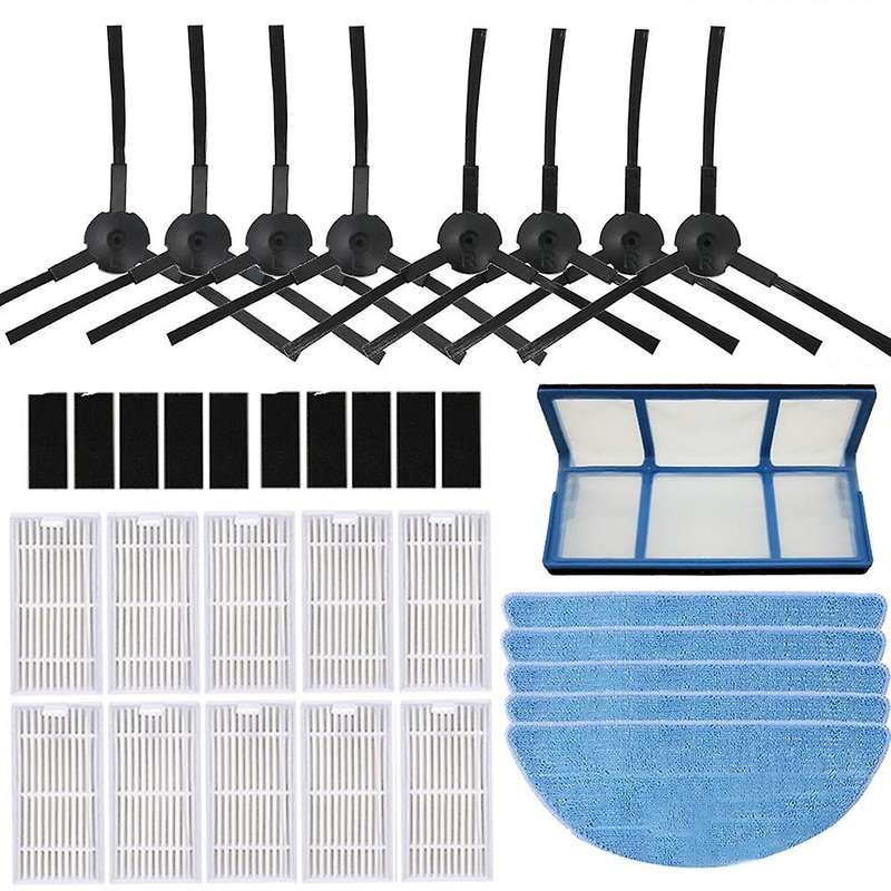 36pcs Dust Filter Side Brush Efficient Hepa Filter for Ilife V3s/v5s