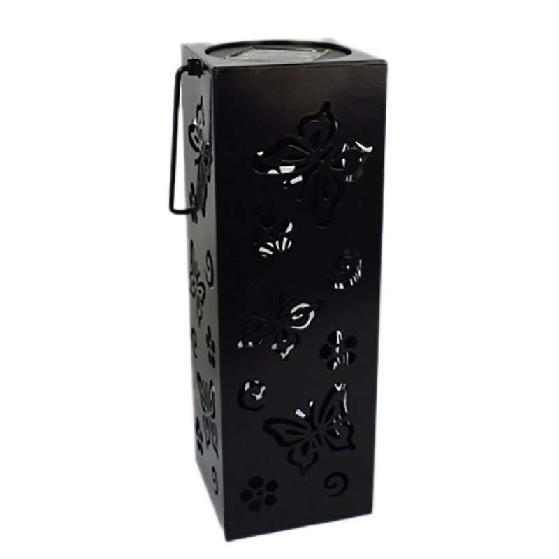 Solar Light and Shadow Night Light Home Garden Decoration(black)