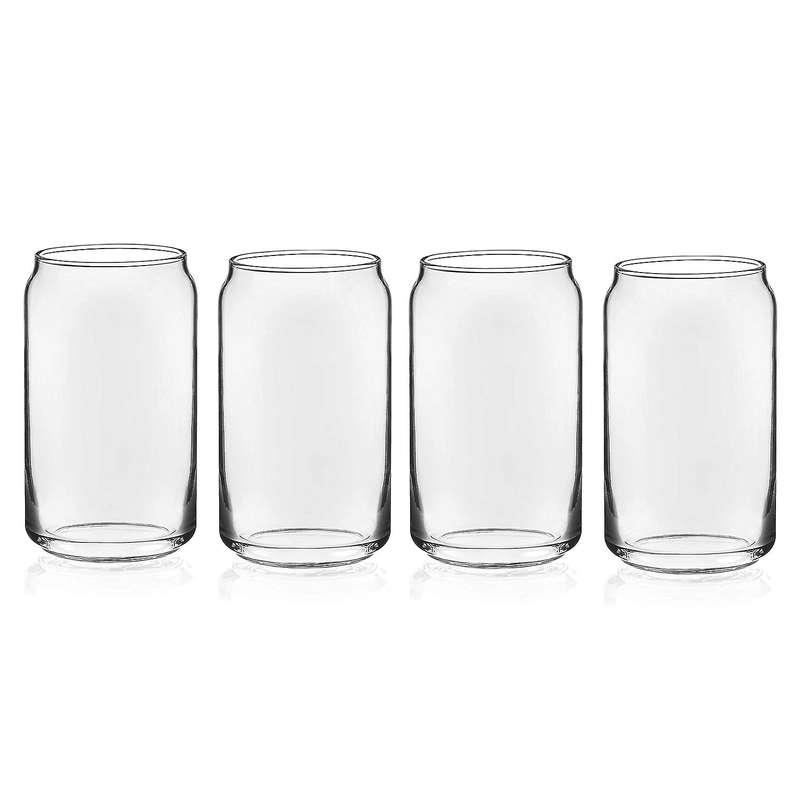 Classic Can Glass, 4-piece Set Of Cola Glass, Transparent Drink Cup