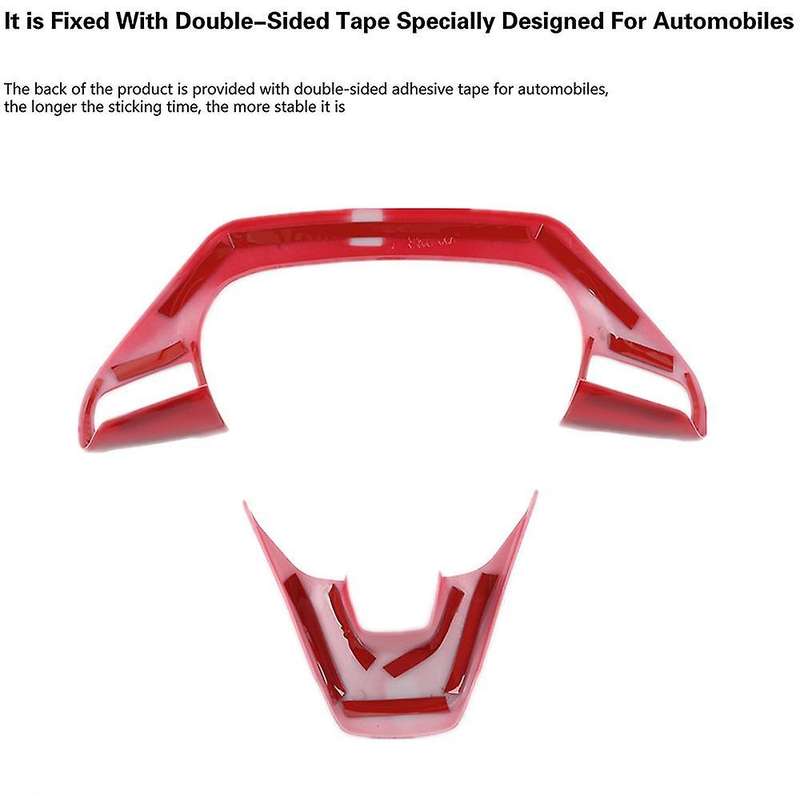 Steering Wheel Panel Trim Cover for Ford Bronco Sport 2021 2022,red