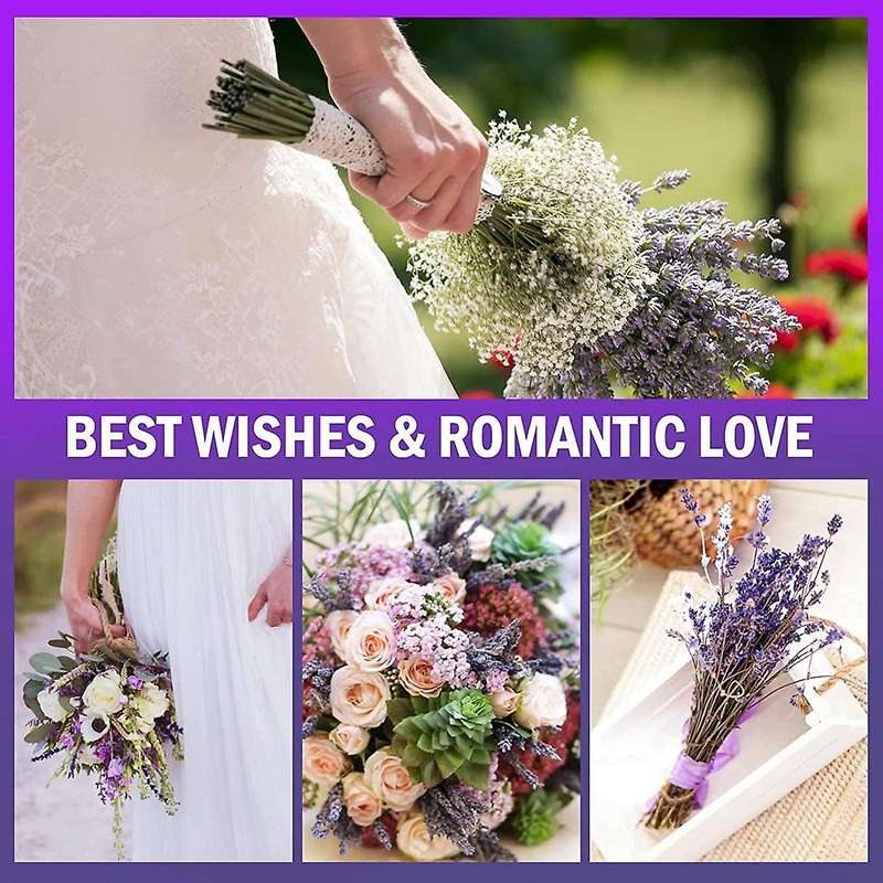 2 Bundles Dried Lavender Bundles Natural for Home Decoration