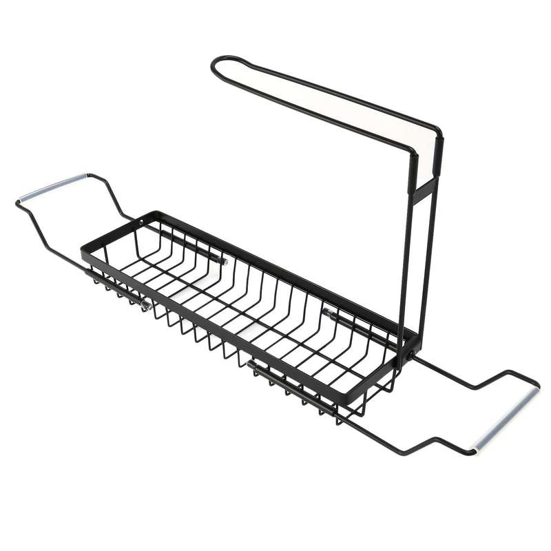 Sink Caddy Sponge Holder Large Xxl, Expandable Drying Rack, Black