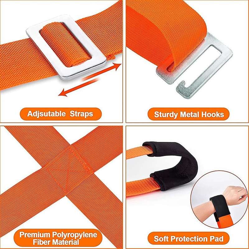 Adjustable Moving Straps, 2-person Shoulder Lifting and Moving System