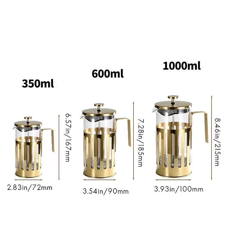 350ml French Press Coffee Pot,stainless Glass Coffee Maker