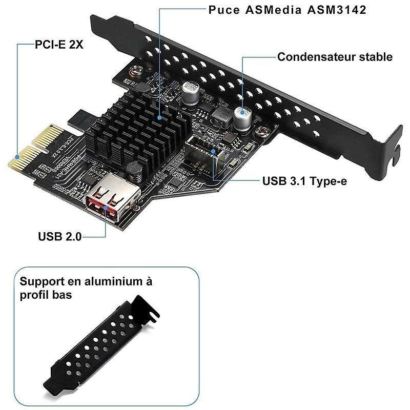 Usb3.1 Gen2 Internal 20-pin Front Panel Connector Expansion Card