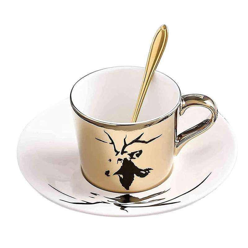 Mirror Reflection Mug Set Moving Reflection Creative Coffee Cup B