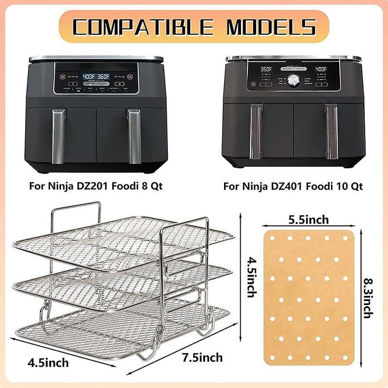 Air Fryer Rack for Ninja Dual Air Fryer,dehydrator Rack Air Fryer