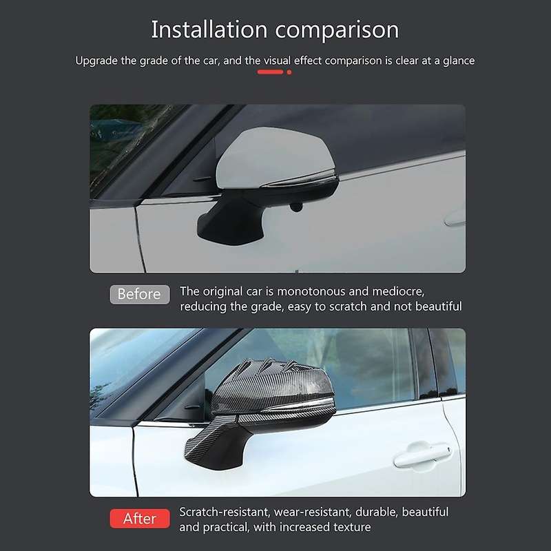 For Toyota Cover Cap Trim Decor Sticker Accessories,carbon Fiber