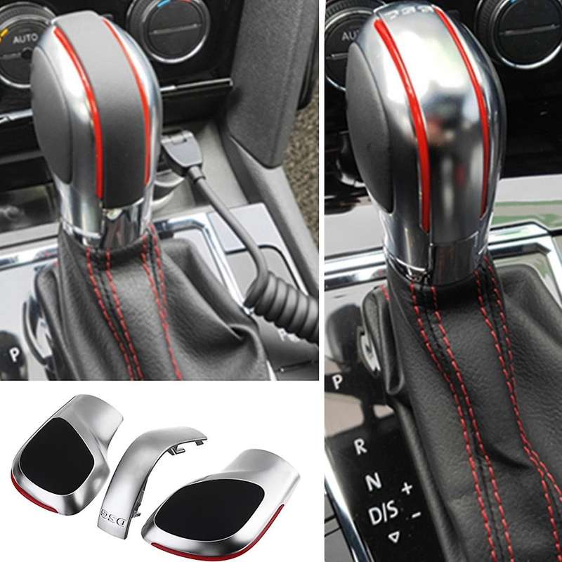 Red Dsg Gear Shift Knob Cover Lever Headball Cover for Golf Mk6 Mk7