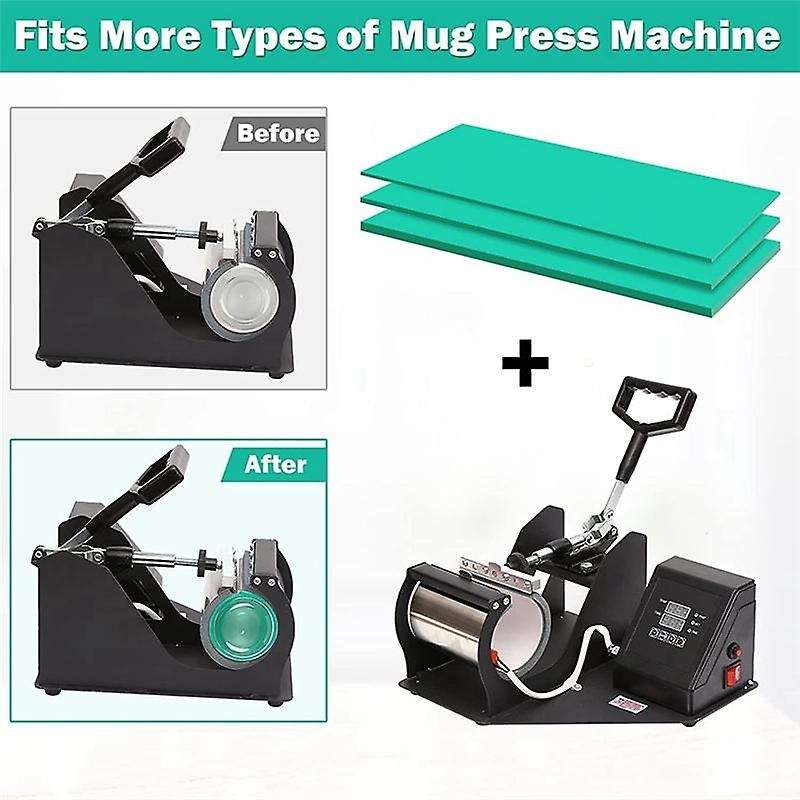 3 Thicknesses Green Mug Wrap for Heat Press Sublimation Machine