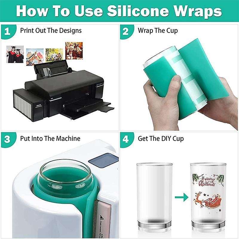 3 Thicknesses Green Mug Wrap for Heat Press Sublimation Machine