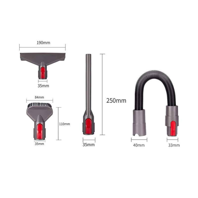 Accessory Tool Kit Attachment Set with Extension Hose for Dyson