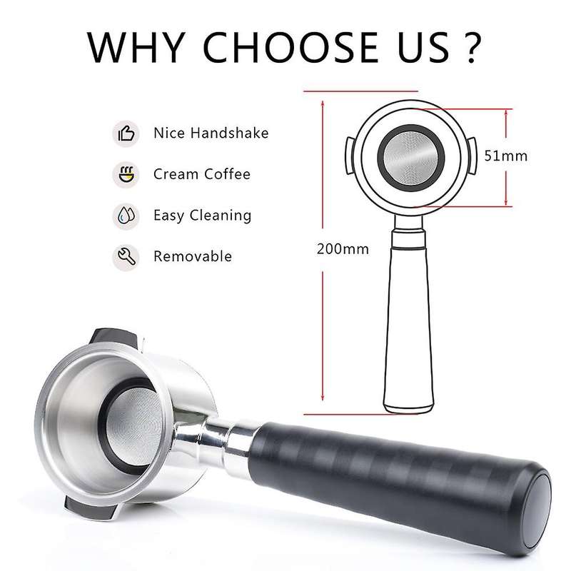 Coffee Bottomless Portafilter for Delonghi Ecp31.21/eco310 Filter