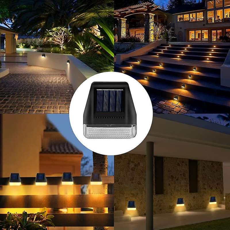 6 Pack Solar Wall Lights,waterproof,for Lighting Stair Fences Patio
