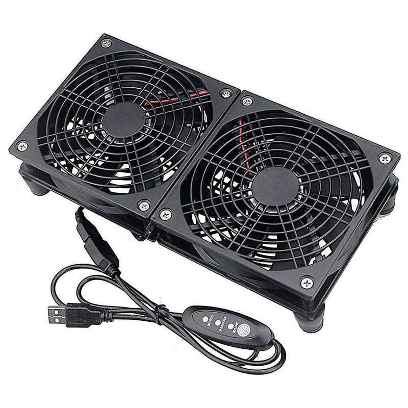 Dual Fan Ultra-thin Cooling Fan Usb Fan, for Cooling Of Router Tv Box