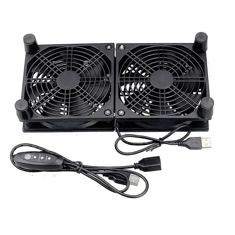 Dual Fan Ultra-thin Cooling Fan Usb Fan, for Cooling Of Router Tv Box