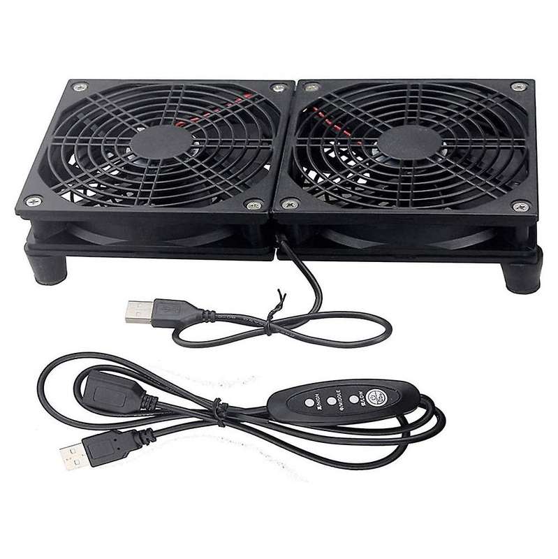 Dual Fan Ultra-thin Cooling Fan Usb Fan, for Cooling Of Router Tv Box