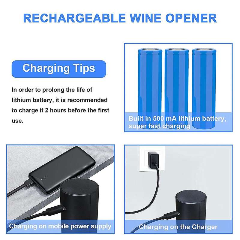 Electric Wine Opener Set, Rechargeable Automatic Corkscrew
