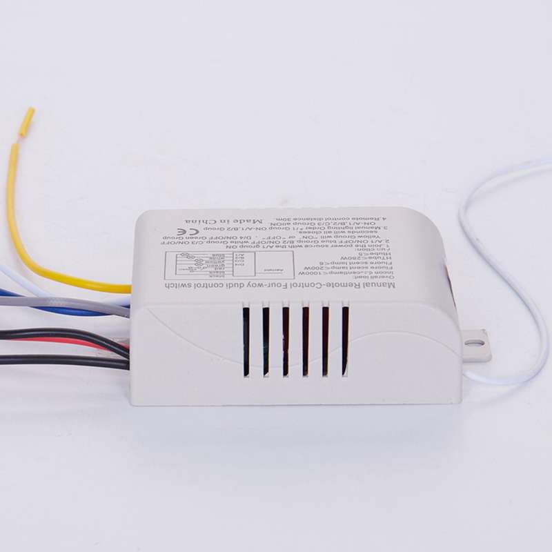 4x 4 Way Light Digital Wireless Remote Control Switch On/off 220v