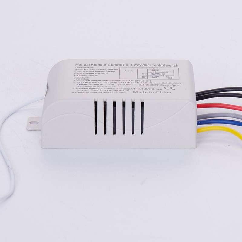 4x 4 Way Light Digital Wireless Remote Control Switch On/off 220v