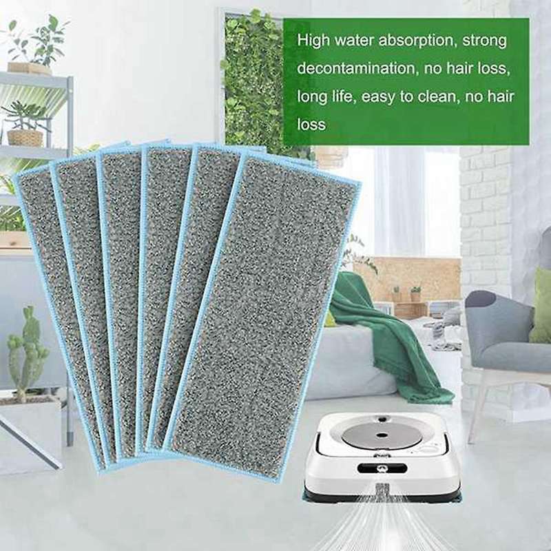 10 Pack Reusable Mopping Pads for Irobot Braava Jet M6 (6110) Robot
