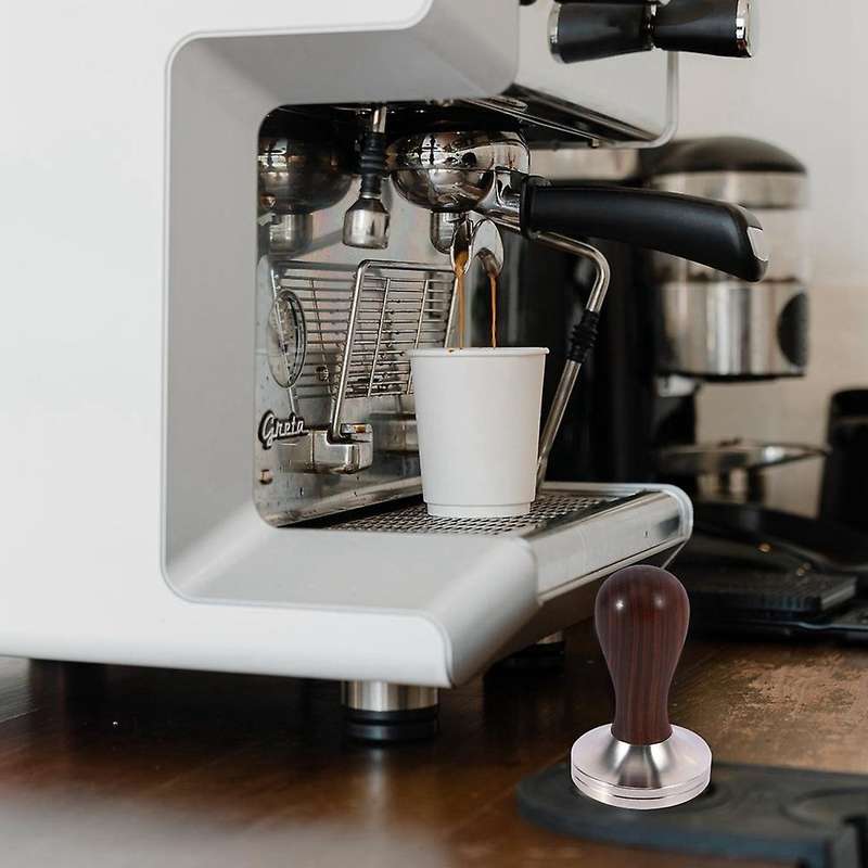 Coffee Tamper Wood Handle Coffee Powder Hammer 58.35mm Accessories