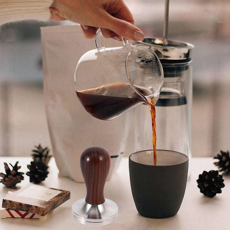 Coffee Tamper Wood Handle Coffee Powder Hammer 58.35mm Accessories