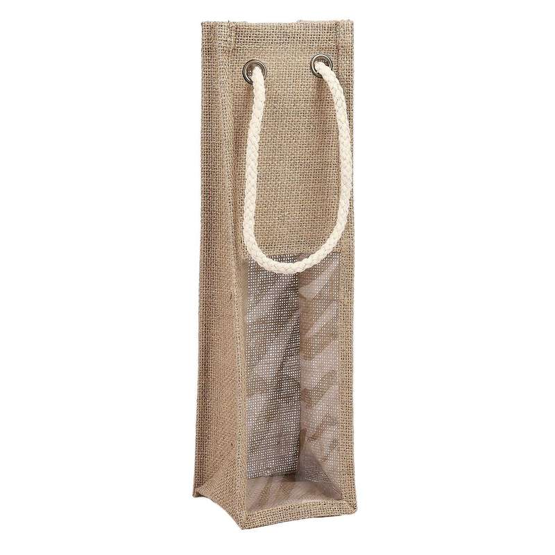 6pack Burlap Wine Bags Wine Gift Bags with Ropes