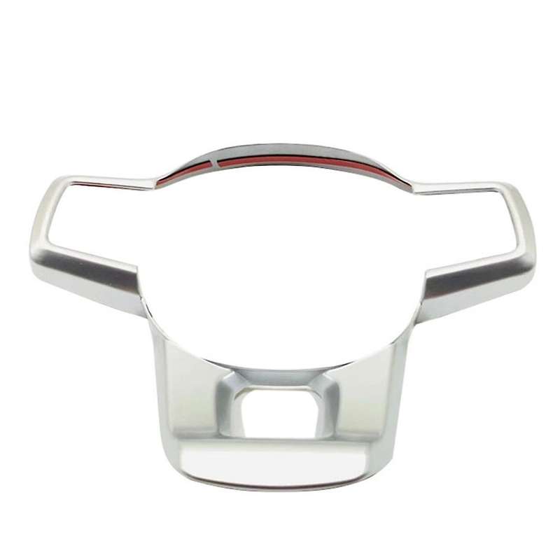 Car Matte Silver Steering Wheel Panel Cover Trim Decoration Frame