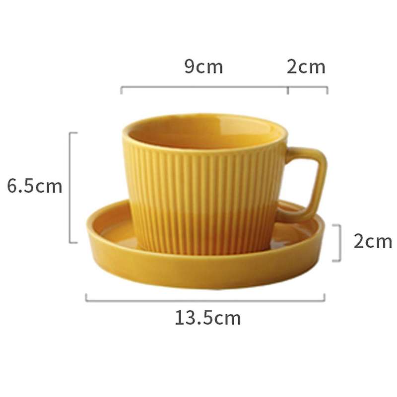 European Afternoon Tea Cup Coffee Ceramic Cup with Saucer Cup C