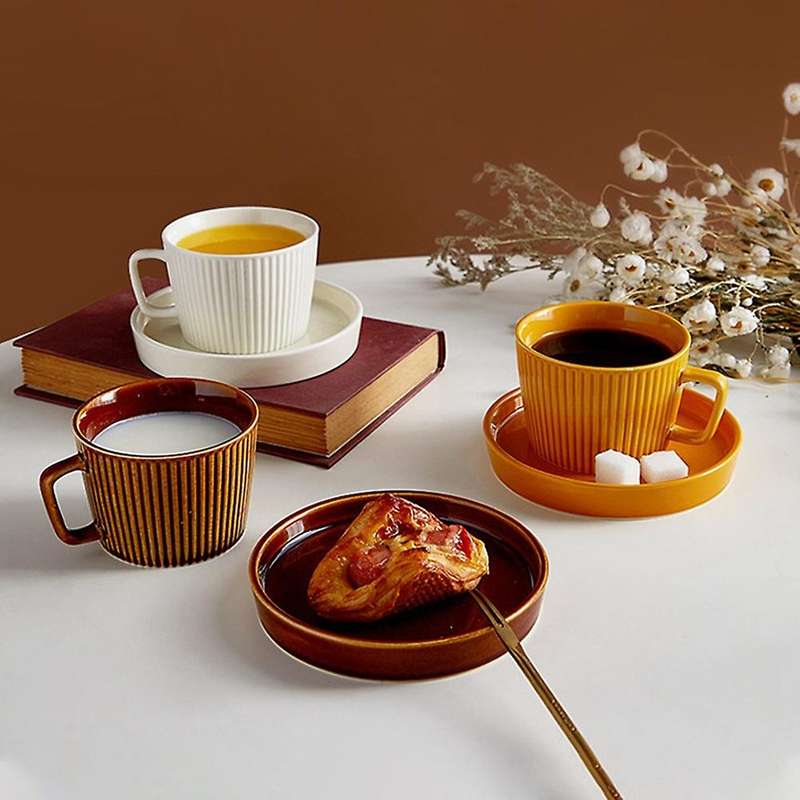 European Afternoon Tea Cup Coffee Ceramic Cup with Saucer Cup C