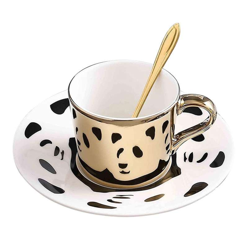 Mirror Reflection Mug Set Moving Reflection Creative Coffee Cup A
