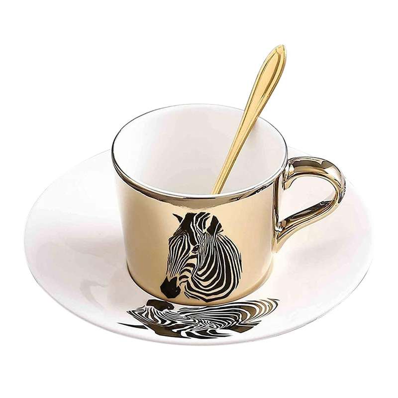 Mirror Reflection Mug Set Moving Reflection Creative Coffee Cup C