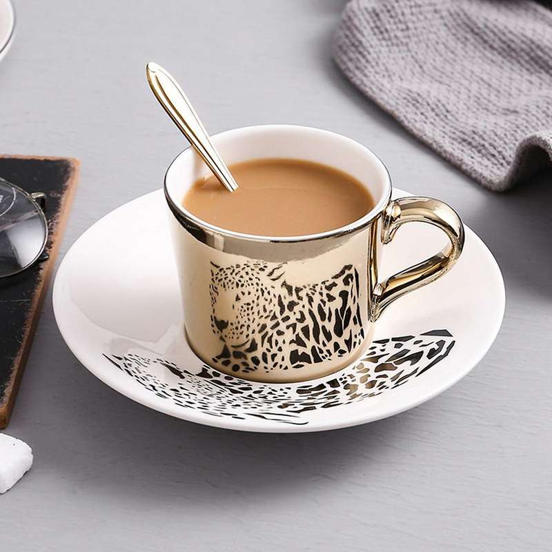 Mirror Reflection Mug Set Moving Reflection Creative Coffee Cup C
