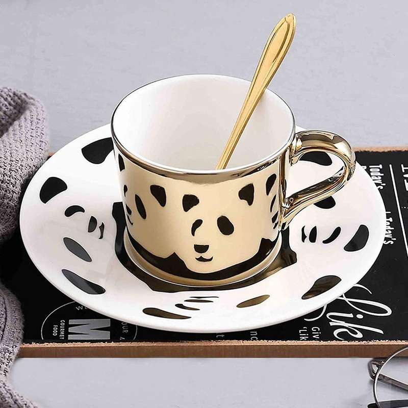 Mirror Reflection Mug Set Moving Reflection Creative Coffee Cup C