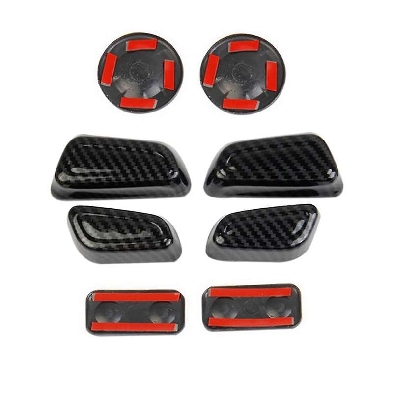 Car Carbon Fiber Abs Seat Adjustment Knob Button Switch Decoration